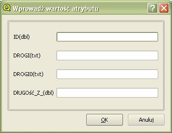 2.1 Tworzenie nowej warstwy wektorowej W QGIS moŝna tworzyć warstwy wektorowe shp. SłuŜy do tego przycisk Nowa warstwa wektorowa.