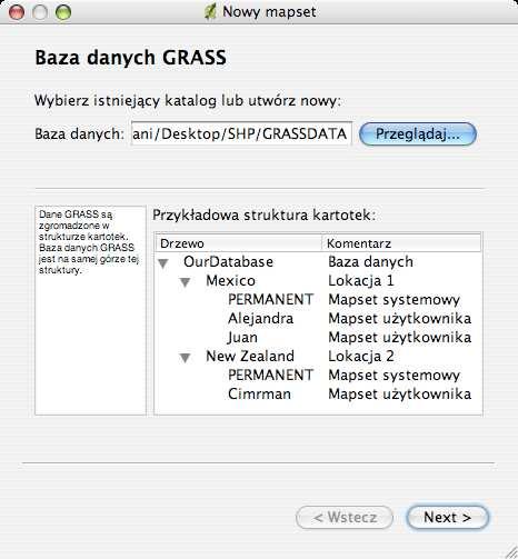 Szczegółowe opisy modułów systemu GRASS, w języku angielskim, dostępne są na stronie projektu: http://grass.ibiblio.org/grass64/manuals/html64_user/index.html 7.