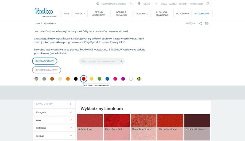 Wystarczy na stronie wyszukiwarki kliknąć w 'kółeczka' z wybraną barwą, aby wyświetliły się