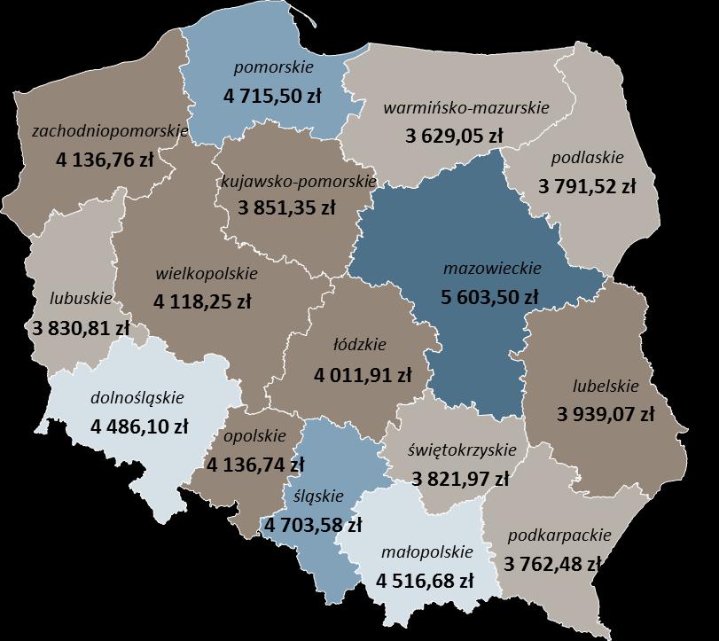 WYNAGRODZENIA W SEKTORZE PRZEDSIĘBIORSTW* Powyżej 5 084,00 zł 4 668,00 zł - 5 084,00 zł 4 252,00 zł - 4 668,00 zł 3 836,00 zł - 4 252,00 zł 3 420,00 zł - 3 836,00 zł Poniżej 3 420,00 zł