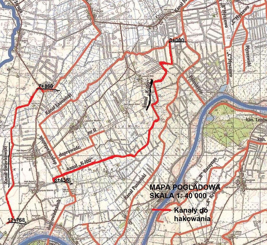 3.3 Mapa poglądowa z lokalizacją cieków