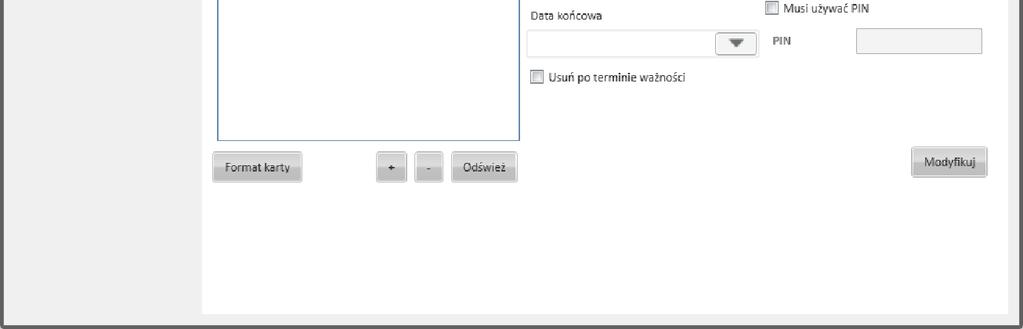 Aby usunąć istniejącego użytkownika należy zaznaczyć go na liście, nacisnąć przycisk i potwierdzić tą operację. W polu Nazwa należy wpisać żądaną nazwę użytkownika.