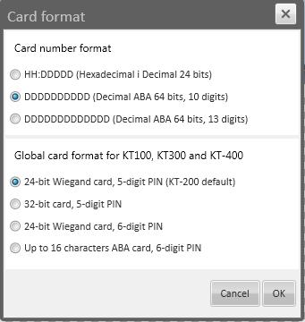 VENO Server 7-4U, Client 7-T-ver. 1.2.34 - User s manual 5. PERMISSION CONFIGURATION This window allows you to modify, add and delete card users from the Kantech EntraPass database.