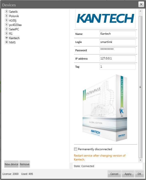 VENO Server 7-4U, Client 7-T-ver. 1.2.34 - User s manual 6. ADDING AND CONFIGURING DEVICES 6.5.