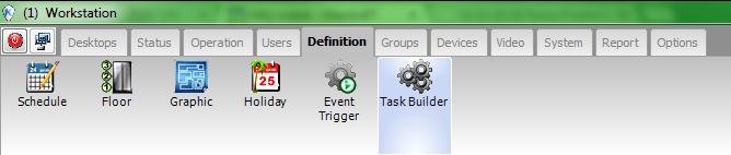 EntraPass server sends text information (about events in the access control system) to an external application, via SmarLink program.