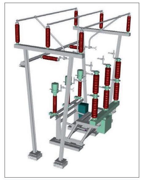 Rozwiązania techniczne pól kompaktowych 110 kv Obecnie przy budowie i modernizacji rozdzielni 110kV w stacji WN/SN powszechnie są stosowane dwa rodzaje pól kompaktowych z wyłącznikiem wysuwnym lub