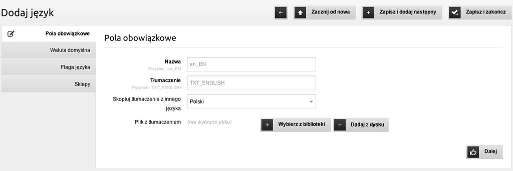 (pracownika) sklepu. k. Język WellCommerce wspiera posiadanie kilku wersji językowych sklepu.