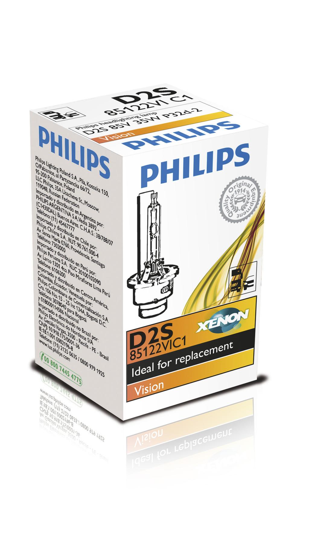 2017-09-25 PHILIPS 85V 35W P32d-2 Vision Samochodowa lampa ksenonowa Xenon Vision marki Philips.
