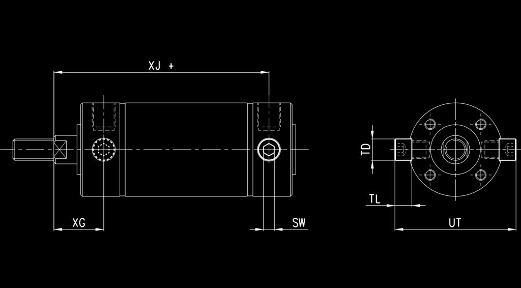 B Materiał: stal ocynkowana W skład kompletu wchodzi: 2x łapa montażowa 4x śruba Model Ø AB Ø AO AT AU NH SA+ TR US XA+ XS B-27-50 50 9 0 4