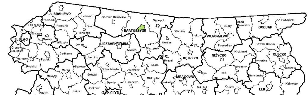 2. OGÓLNA CHARAKTERYSTYKA GMINY MIEJSKIEJ BARTOSZYCE 2.1.