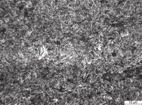 Microstructure of C75 steel strips after quenching from 840 C (a) and following tempering at: b) 375 C, c) 425 C, d) 550 C WNIOSKI Rys. 7.