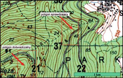 Rys. 3. Lokalizacja poligonów badawczych na stokach góry Ślęży Fig. 3. Location of test polygons on the slopes of the Ślęża Mt Rys. 4.
