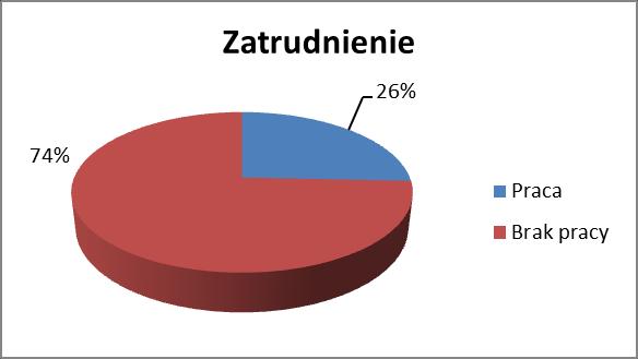 ankiety nie pracowało zawodowo. Ponad 1/4 studentów Wydziału w momencie ukończenia studiów pracuje.