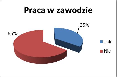 Ponad połowa pracujących zatrudniona jest na etacie w pełnym wymiarze czasu pracy, natomiast na czas określony (umowa o dzieło, zlecenie, staż), ponad 1/3 tej grupy.