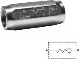 Zawory hydrauliczne Zawór zwrotny typu kulowego lub grzybkowego VUR01C VUR01C 1/4" 15 400 VUR01S