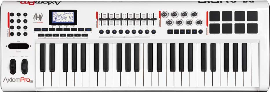 t test M-Audio Axiom Pro 49 Klawiatura sterująca Grzegorz Bartczak M-Audio od wielu lat należy do czołowych producentów klawiatur sterujących.