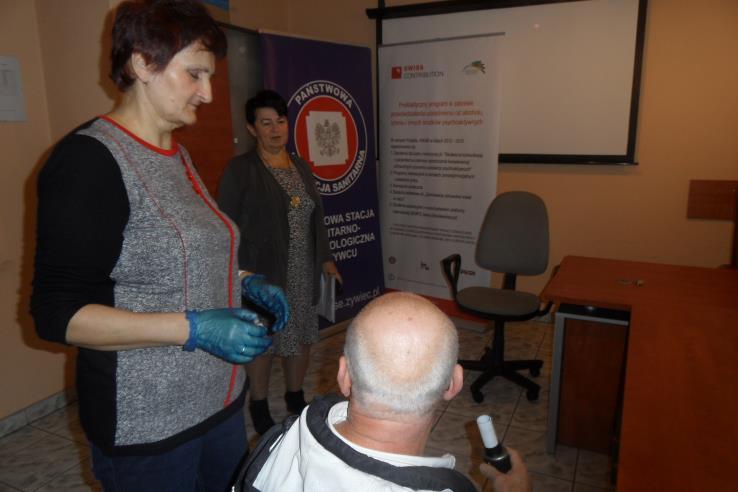 Zrealizowane zadania: 2 akcje bezpłatnych badań spirometrycznych skierowanych do pracowników Komendy Powiatowej Policji w Żywcu oraz Powiatowej Stacji Sanitarno-Epidemiologicznej w Żywcu.