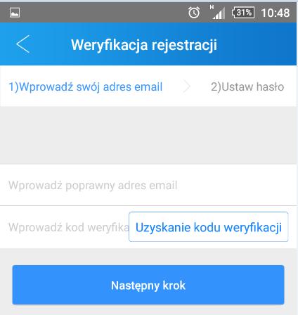 mt=8 1)Po pobraniu i zainstalowaniu aplikacji należy utworzyć nowe konto za pomocą e-mail.