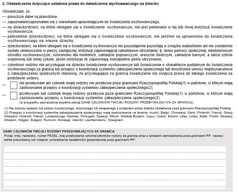 przebywania (dokładny okres przebywania za granicą), a także dokładny adres pracodawcy, dochody za rok 2016, a w razie utraty za miesiąc następny po miesiącu, w którym nastąpiło uzyskanie dochodu.