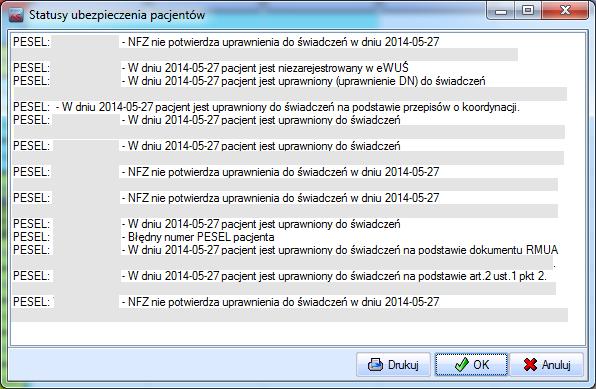 Status uprawnienia pacjenta można wyświetlić również: w formie skrótu w opisie zarezerwowanej wizyty.