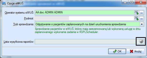 odpytywanie o pacjentów z niewykonaną, zaplanowaną poradą to ustawienie sprawdzi pacjentów w ewuś, dla których istnieje zarezerwowana, ale niewykonana usługa z okresu od 1 stycznia do dnia