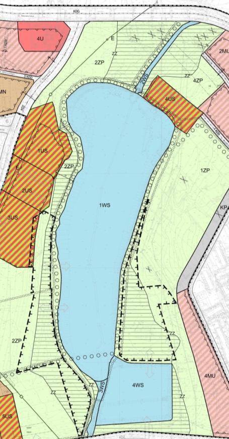 Rycina 5 Miejscowy plan zagospodarowania przestrzennego zbiornika Borki wraz ze stawami kolmatacyjnymi i obszarami przyległymi [5].