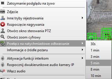 W tym samym oknie rozpocznie się odtwarzanie nagrania. Dla przykładu, jeśli uruchomienie szybkiego odtwarzania następuje o godz. 14.00.