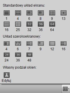 4.4 Widok pełnoekranowy. Aby włączyć widok pełnoekranowy należy kliknąć prawym klawiszem myszy na obrazie z kamery i wybrać opcję Pełny ekran.