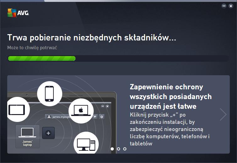 Kontynuowanie instalacji Aby kontynuować instalację, wystarczy kliknąć przycisk Kontynuuj.