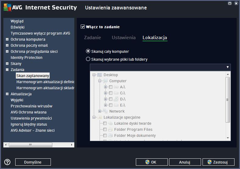 Opcje zamykania komputera W sekcji Opcje zamykania komputera można zdecydować, czy komputer ma zostać automatycznie wyłączony po zakończeniu bieżącego procesu skanowania.