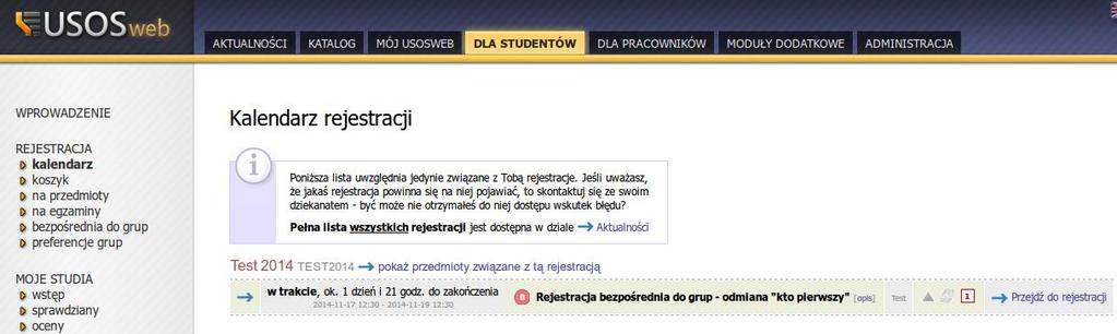 Aby uaktywnić dostęp do rejestracji konieczna jest synchronizacja danych.