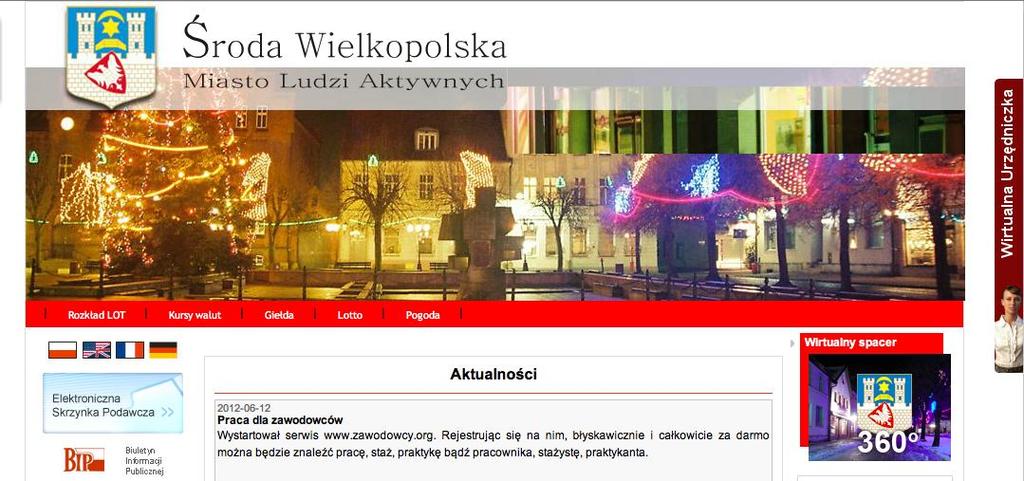 2.1.2. Wdrożenie Wirtualnego Urzędnika w Środzie Wielkopolskiej Widok zakładki zaproszenia z