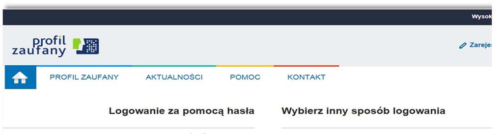 uprzednim zalogowaniu się do Profilu Zaufanego niezbędnego do złożenia wniosku on-line.