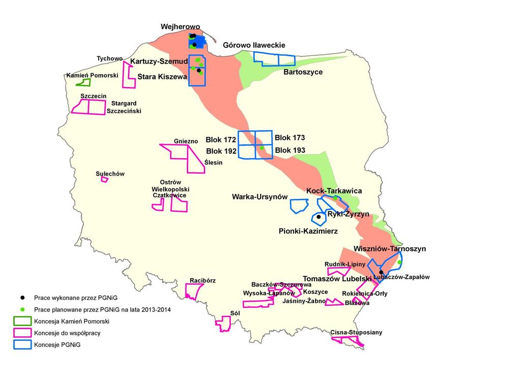 Wyniki finansowe i operacyjne 1H2013 (5) Segment Poszukiwanie i Wydobycie (3) gaz łupkowy Projekt KCT: trwają negocjacje z partnerami nt.