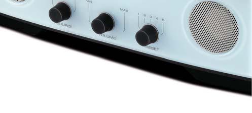 System TSX-70 3 głośnikowy (4W x 2 + 8W, 16 Ω) SR-Bass woofer System DSP Stacja dokująca do ipoda i iphona Intuicyjne menu Touch Smart Stylowy design Elegancki