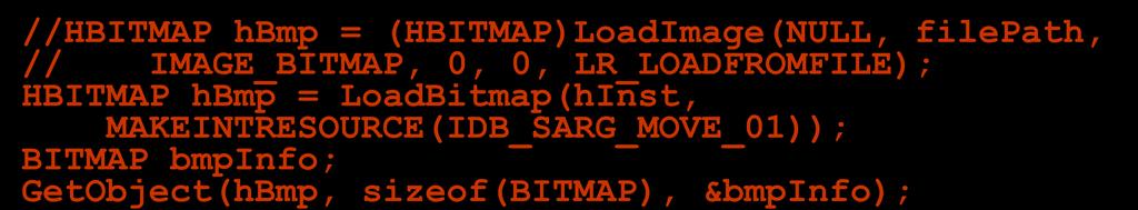 Nakładanie bitmap //HBITMAP hbmp = (HBITMAP)LoadImage(NULL, filepath, // IMAGE_BITMAP, 0, 0,
