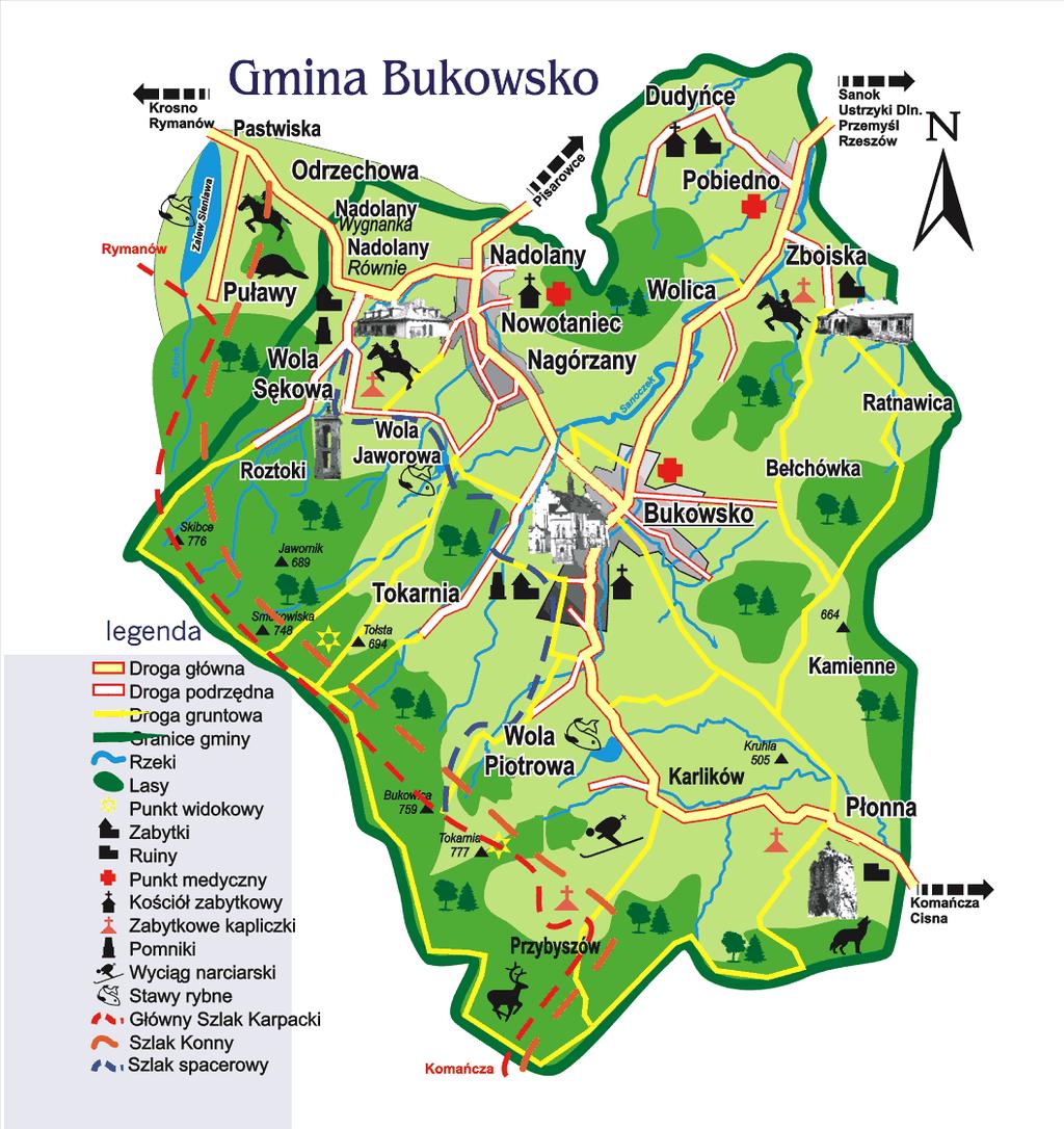często o geometrycznym kształcie, wypełniają je osady rzeczne, niekiedy jeziorne i organiczne. W rzeźbie przeważają niskie pogórza o stokach rzadko przekraczających 10 0.