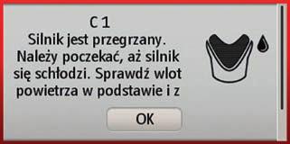 Może wówczas dojść do automatycznego zatrzymania urządzenia. Nie jest to sytuacja groźna dla urządzenia i po ostygnięciu przez ok. 5 minut będzie ono pracować bez zakłóceń.