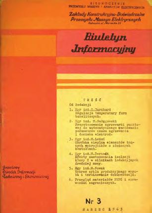 Fot. 4. Okładka Biuletynu Informacyjnego, 1963 r.