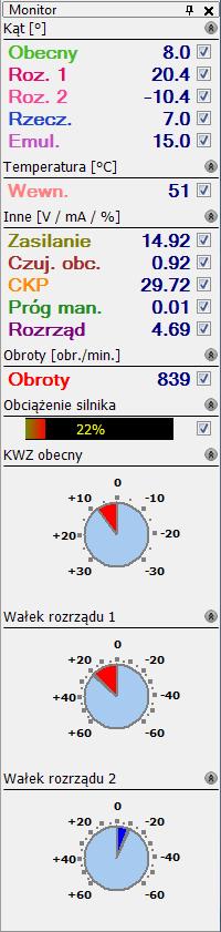 9.5. Monitor sygnałów. Po prawej stronie okna programu znajduje się okno Monitor.