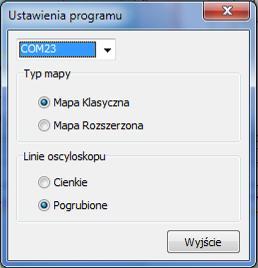 rodzaj mapy, widok linii okna oscyloskopu. 9.12. Aktualizacja sterownika Rys. 25.