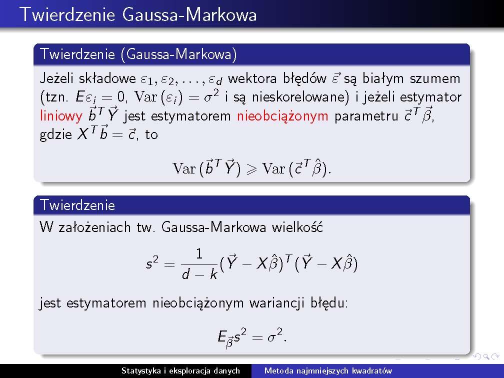 Twierdzenie Gaussa-Markowa