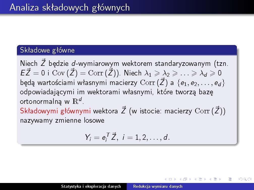 Analiza składowych głównych 71