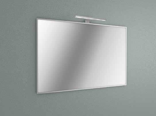 34 Lustra łazienkowe i oświetlenie Kolekcje mebli łazienkowych uzupełniają lustra łazienkowe w dwóch wariantach do wyboru: nowoczesne lustro LED z panelem dotykowym