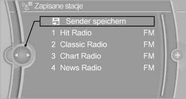 Włączanie funkcji automatycznego przełączania DAB/FM 1. "Radio" 2. "DAB" 3. Wywołać "Opcje". 4. "Aut.