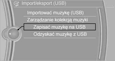 "CD/multimedia" 2. "Kolekcja muzyki" 3. Wywołać "Opcje". 4.