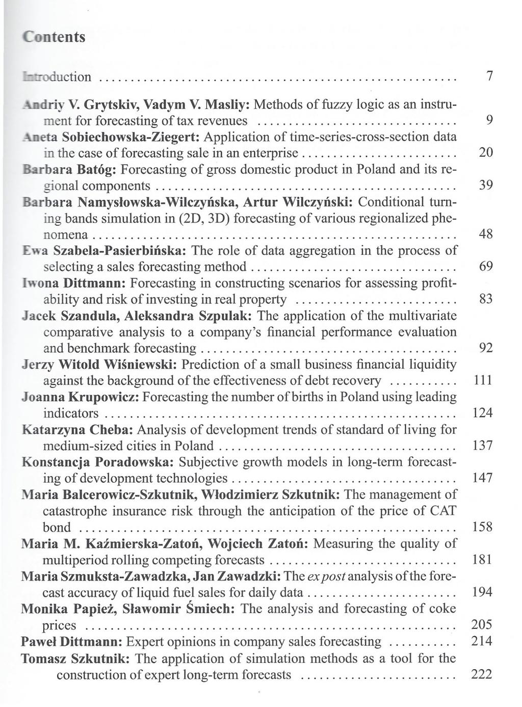 C ntents =roduction 7 _ driy v. Grytskiv, Vadym V.