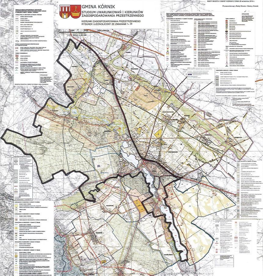 Projekt Zmiany suikzp gminy Kórnik sporządzany jest na podstawie Uchwały nr XXVII/326/2016 Rady Miasta i Gminy Kórnik z dnia 26 października 2016r.