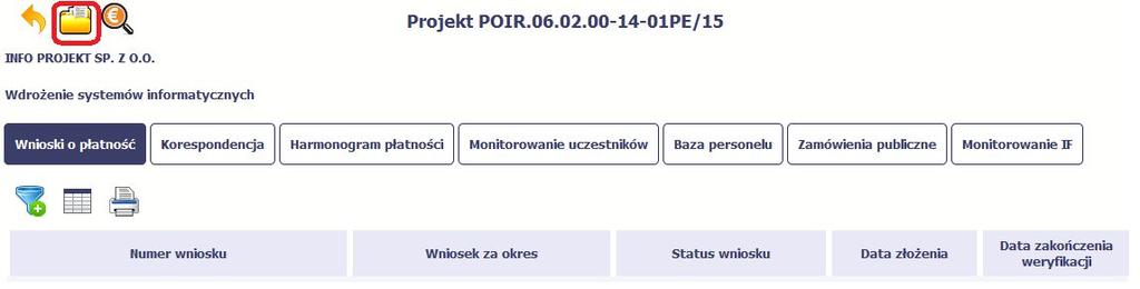 3.2. Zakładki Możesz przejść na kolejne zakładki na ekranie. Aby to zrobić, kliknij przycisk, który odpowiada nazwie danej funkcjonalności. 3.3. Moje dane Możesz podejrzeć swoje dane, zarejestrowane w systemie.