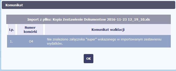 xls, system prosi o wskazanie miejsca na Twoim dysku lokalnym, z którego ma pobrać załączniki o wskazanych przez Ciebie nazwach: Uwaga: Jeżeli nazwy załączników nie będą zgodne, system wyświetli